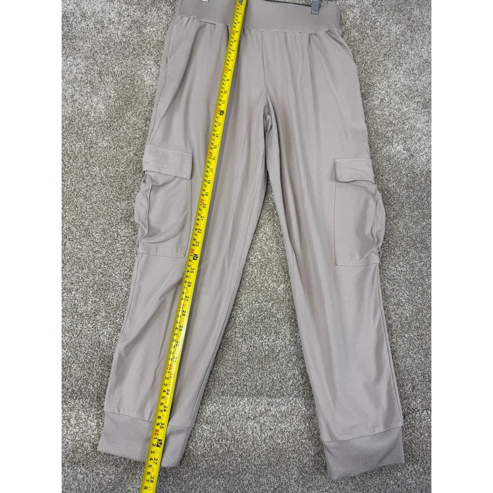 Sincerely Jules Womens Cargo Jogger Pants‎ Tan Beige Large Utility L Athleisure
